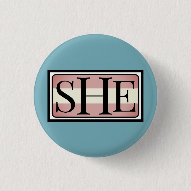 Sie ist ihre ausgeprägte Transfrau Geschlecht Button (Vorderseite)