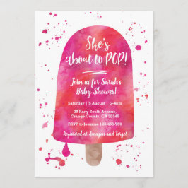 Sie ist im Begriff, POP Baby Shower Popsicle Einla Einladung