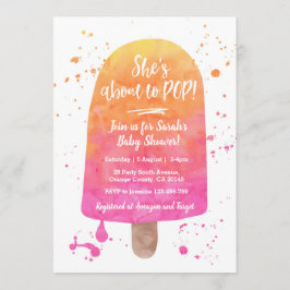 Sie ist im Begriff, POP Baby Shower Popsicle Einla Einladung