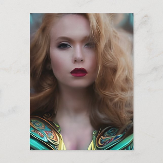 Sie ist Kriegerin Postkarte (Vorderseite)