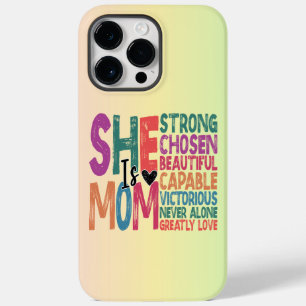 Sie ist Mama gesegnete Mama Retro Zitat Muttertag Case-Mate iPhone 14 Pro Max Hülle