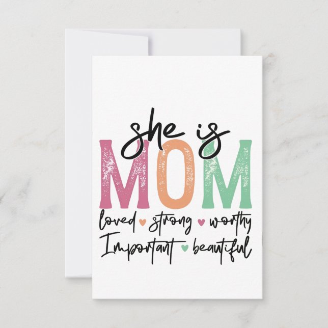 Sie ist Mama: Loved, Strong, Worthy, Importy, Beau (Vorderseite)