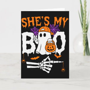 Sie ist mein Boo passendes Halloween-Pärchen Er is Karte
