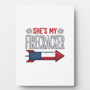 Sie ist mein Feuerwerk-Patriotisches-Paar-Design_1 Fotoplatte