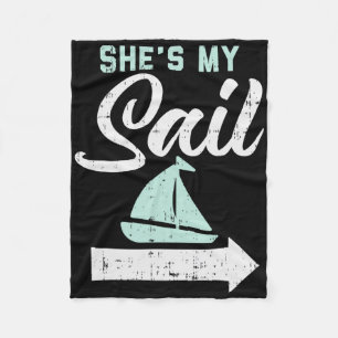 Sie ist mein Segel Passendes Segeln Bootfahren Boo Fleecedecke