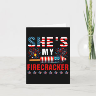 Sie ist mein Sparkler 4. Juli Feuerwerk Lover Cost Karte