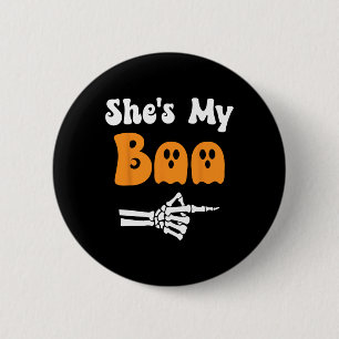 Sie ist meine Boo Matching Halloween Pajama Paare Button