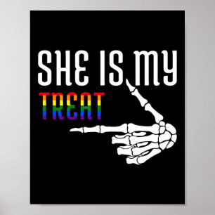Sie ist meine Leckerei Skelett, die ein paar Hallo Poster