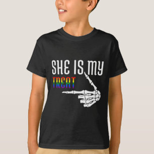 Sie ist meine Leckerei Skelett, die ein paar Hallo T-Shirt