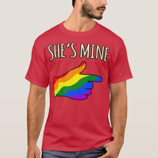 Sie ist meine Lesben LGBTQ Pride Month Supporter G T-Shirt