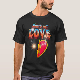 Sie ist meine Liebe, er ist mein Thunder-Match-Paa T-Shirt