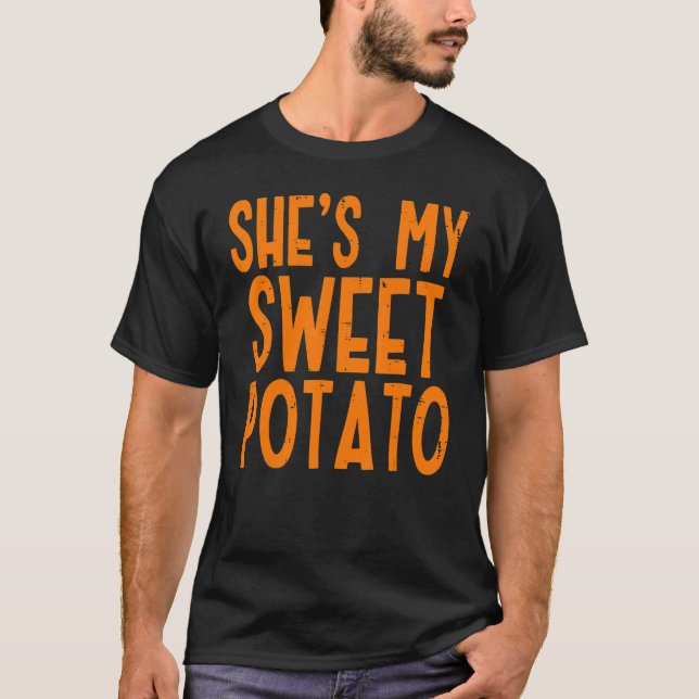 Sie ist meine süße Kartoffel I Yam Set Paare Thank T-Shirt (Vorderseite)