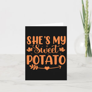Sie ist meine süße Potato Herbst Erntedank Paare Karte