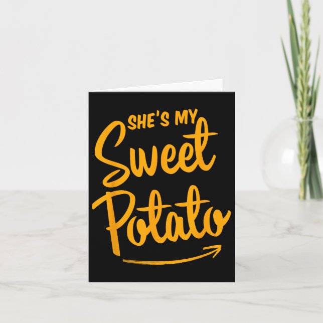 Sie ist meine süße Potato I Yam Matching Couple Da Karte (Vorderseite)