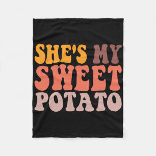 Sie ist meine süße Potato I Yam Paare Valentine's Fleecedecke