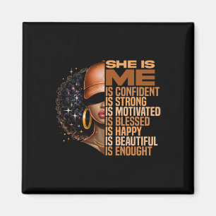 Sie Ist Mich Stark Gebildet Gesegnet Schwarze Gesc Magnet