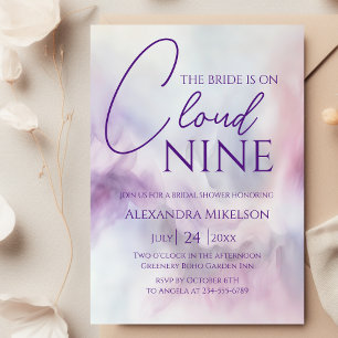 Sie ist On Cloud 9 Brautparty Dreamy Pastel Sky Einladung