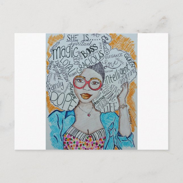 Sie ist... postkarte (Vorderseite)