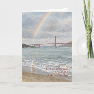 Sie ist schmerzfrei Regenbogenbrücke Karte
