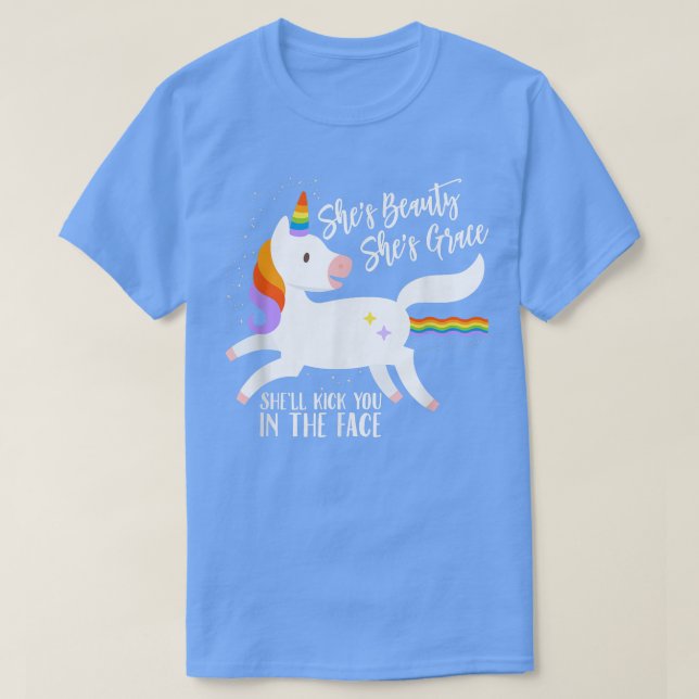 Sie ist schön, dass sie dich im Fach tötet T-Shirt (Design vorne)