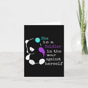 Sie ist Soldatin Semicolon, der ein Geschenk zur S Karte