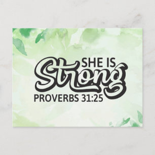 Sie ist stark postkarte