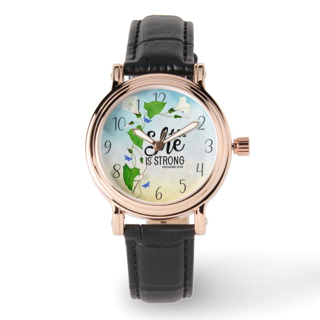 Sie ist stark Sprichwörter 31: 25 Armbanduhr (Vorderseite)