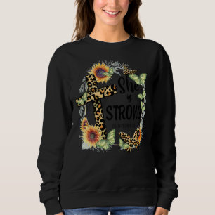 Sie ist stark Sprichwörter 31 25 mit Sonnenblumen Sweatshirt