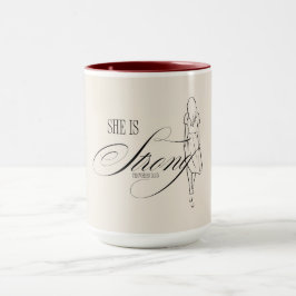 Sie ist starke Sprichwörter 31:25 Tasse