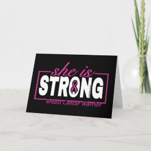 Sie ist STRONG.. Brustkrebs Karte