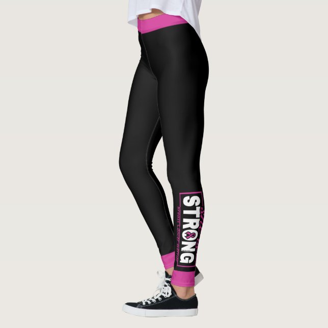 Sie ist STRONG.. Brustkrebs Leggings (Links)