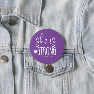 Sie ist Strong Sprichwort 31:25 Button