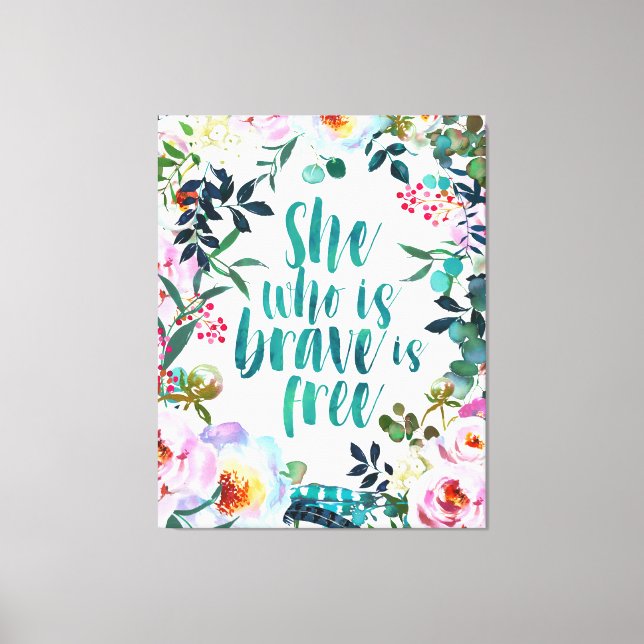 Sie ist tapfer leinwanddruck (Vorderseite)