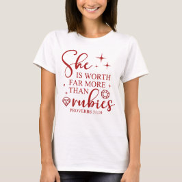 Sie ist viel mehr wert als Frauen aus Rubien T-Shirt
