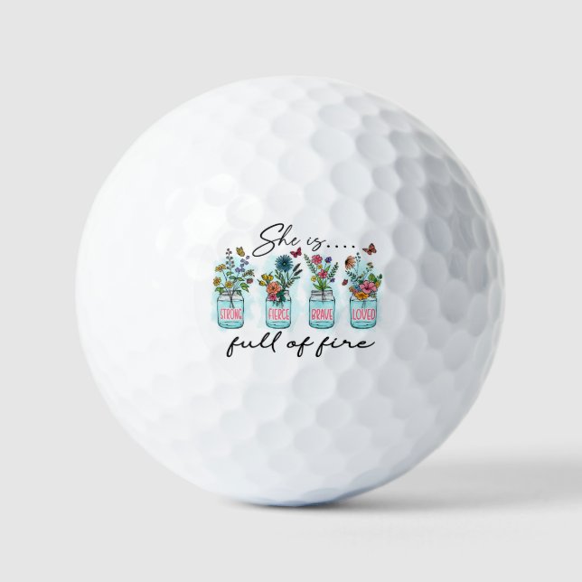 Sie ist voller Feuer - lebendige Ermächtigung durc Golfball (Vorderseite)