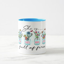 "SIE IST VOLLSTÄNDIG VON FEUERN" INSPIRATIONELLE Q TASSE