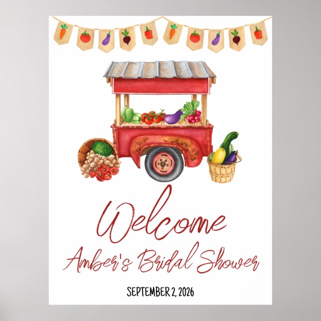 Sie ist vom Brautparty willkommen Poster (Vorne)