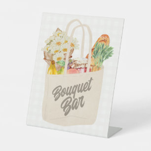 Sie ist vom Markt Brautparty Bouquet Bar Sockelschild
