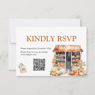 Sie ist vom Markt Brautparty QR Rsvp Card Dankeskarte