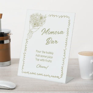 Sie ist vom Markt Flower Bar Junggesellinnen-Absch Sockelschild