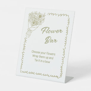 Sie ist vom Markt Flower Bar Junggesellinnenabschi Sockelschild
