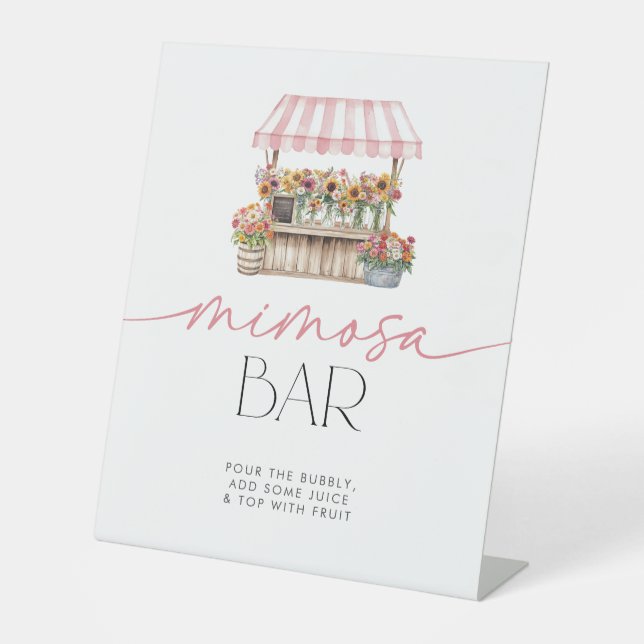 Sie ist vom Markt Mimosa Bar Sockelschild (Vorderseite)
