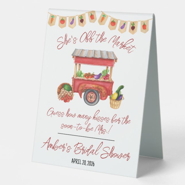 Sie ist vom Markt Ratschlag, wie viele Kisses Game Tischaufsteller (Vorderseite)
