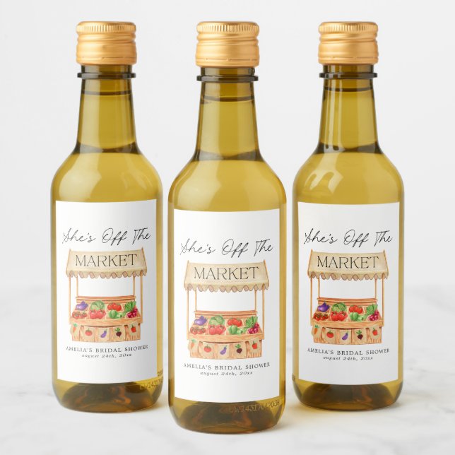 Sie ist vom Markt weg Weinetikett (Flaschen)