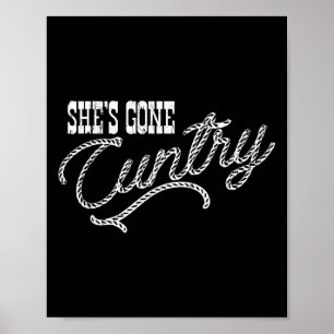 Sie ist weg Ry, Country-Musik, Cowboy-Western Poster
