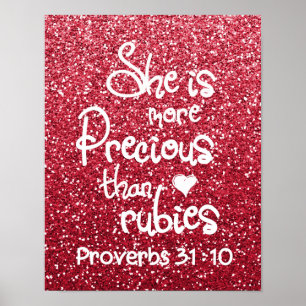 Sie ist Wertvoller als der Glitzer der Rubies-Spri Poster