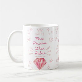 Sie ist Wertvoller als Rubies Christlicher Glaube Kaffeetasse
