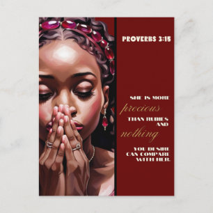 Sie ist Wertvoller als Rubies Glossy Poster Postkarte