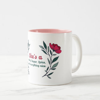 Sie ist zweifarbige tasse