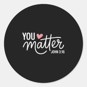 Sie John 3 16 Bible Verse Christliche Glaubenssatz Runder Aufkleber